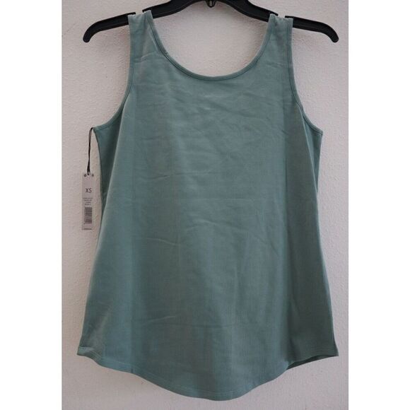 Nic + Zoe F221030 Women's Sz XS Juniper Green Perfect Knit Shirttail Tank Top - Picture 2 of 10